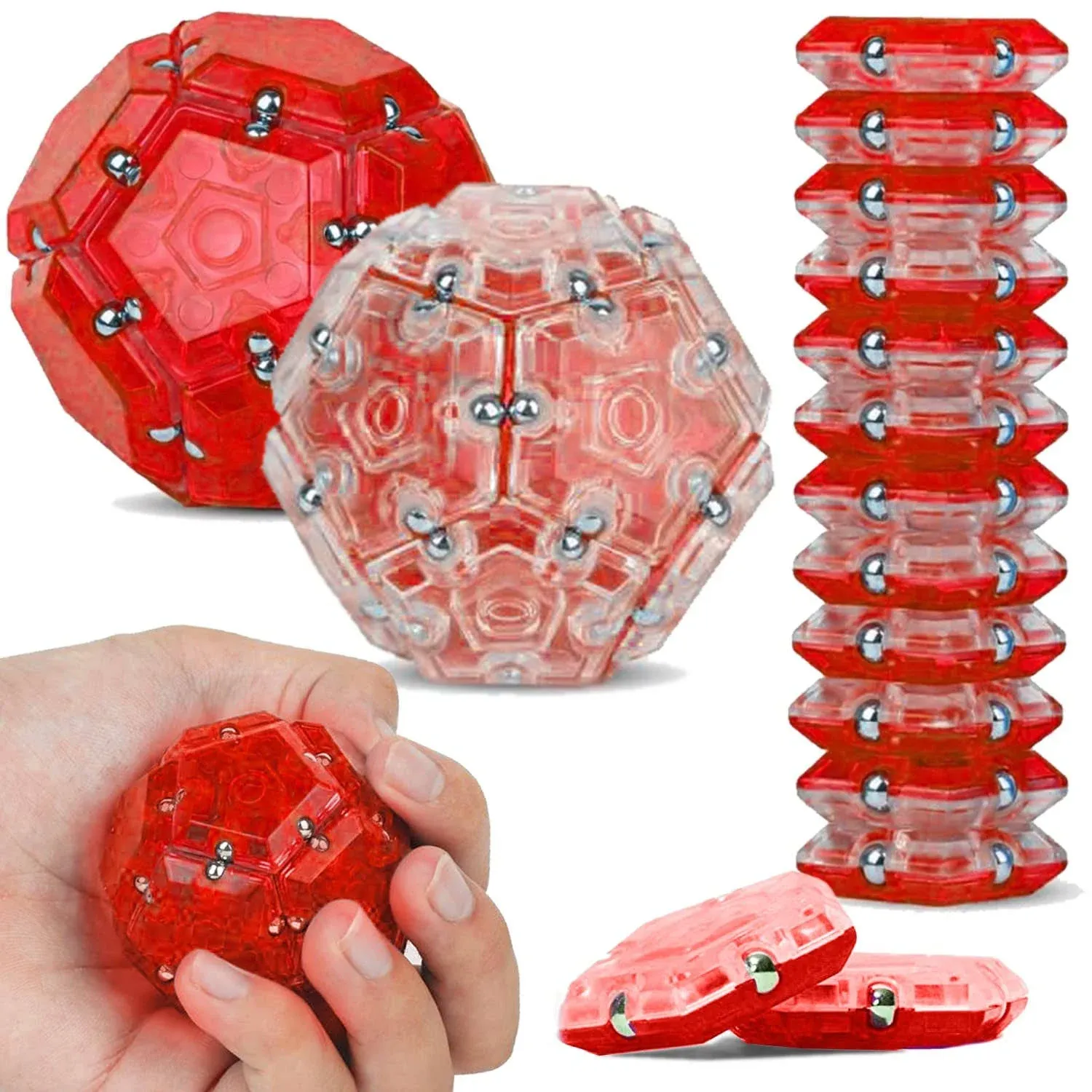 12 Pcs Set Pentagons Puzzle Sphere Magnet Fidget Toys Fidget Balls Building  | eBay