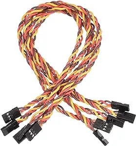 uxcell 10pcs 3-Pin Servo Extension Cable Cord Connectors Lead Wire Male to Female 22AWG 60-Cores Servo Receiver Wire