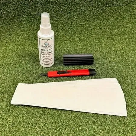 NEW Golf Grip Kit - (15x) Tape Strips, 4oz Solvent, Vise Clamp, Hook Blade