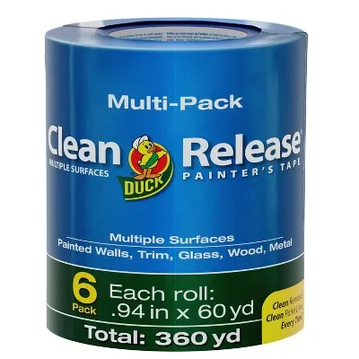 Duck Clean Release 1.41 in. x 60 yd. Blue Painter's Tape, 4 Pack