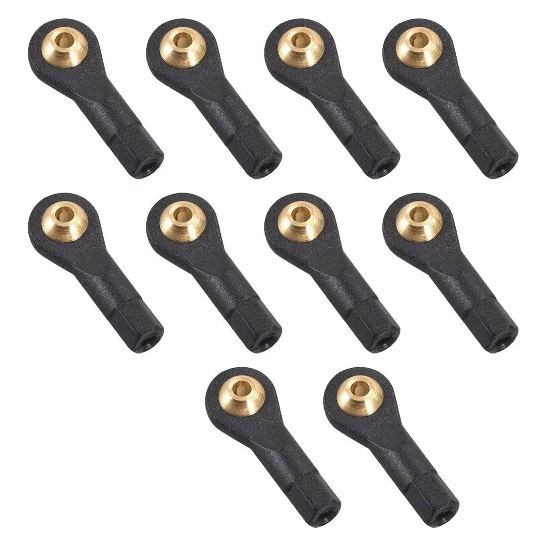 Uxcell 10 Pcs M2 2.0xL19mm Lever Steering Linkage Tie Rod End Ball Head End without Screws and Nut for RC Helicopter