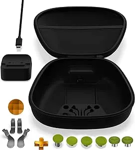 Complete Component Pack for Xbox Elite Controller Series 2 - Halo Infinite Edition Replacement Parts Accessories Kit with Charging Case, Charger Dock and Cable, 6 Thumbsticks, 4 Paddles, 1 D-Pad