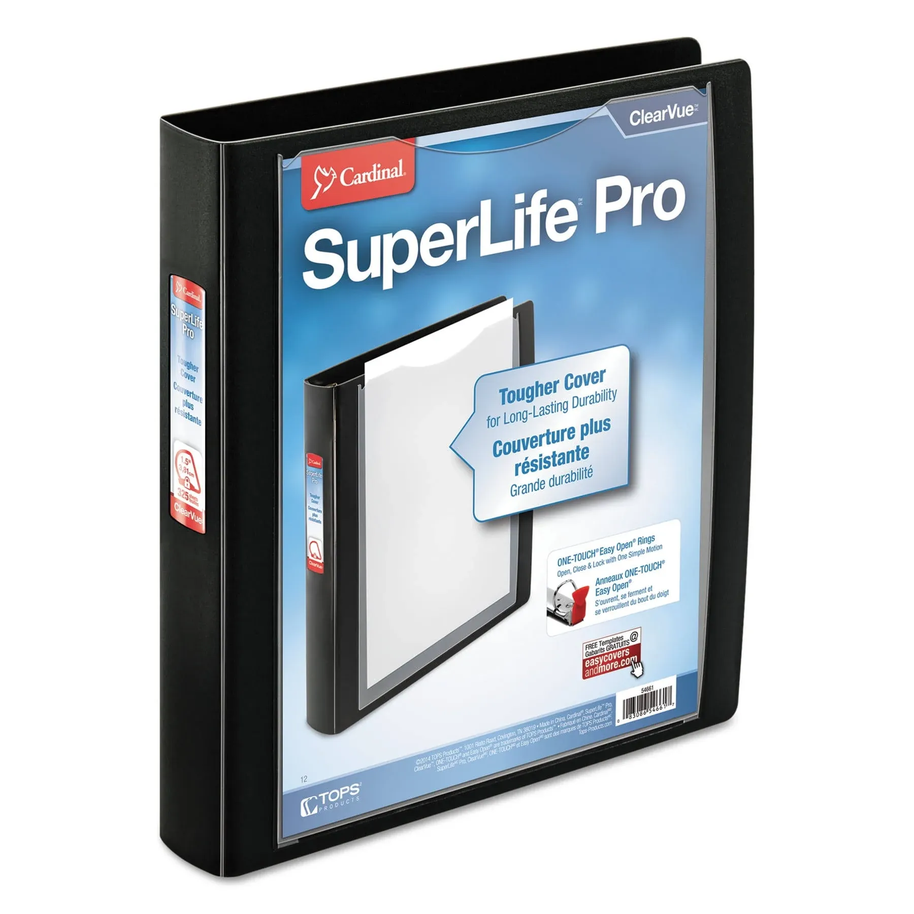 Cardinal SuperLife Pro Easy Open ClearVue Locking Slant-D Ring Binder