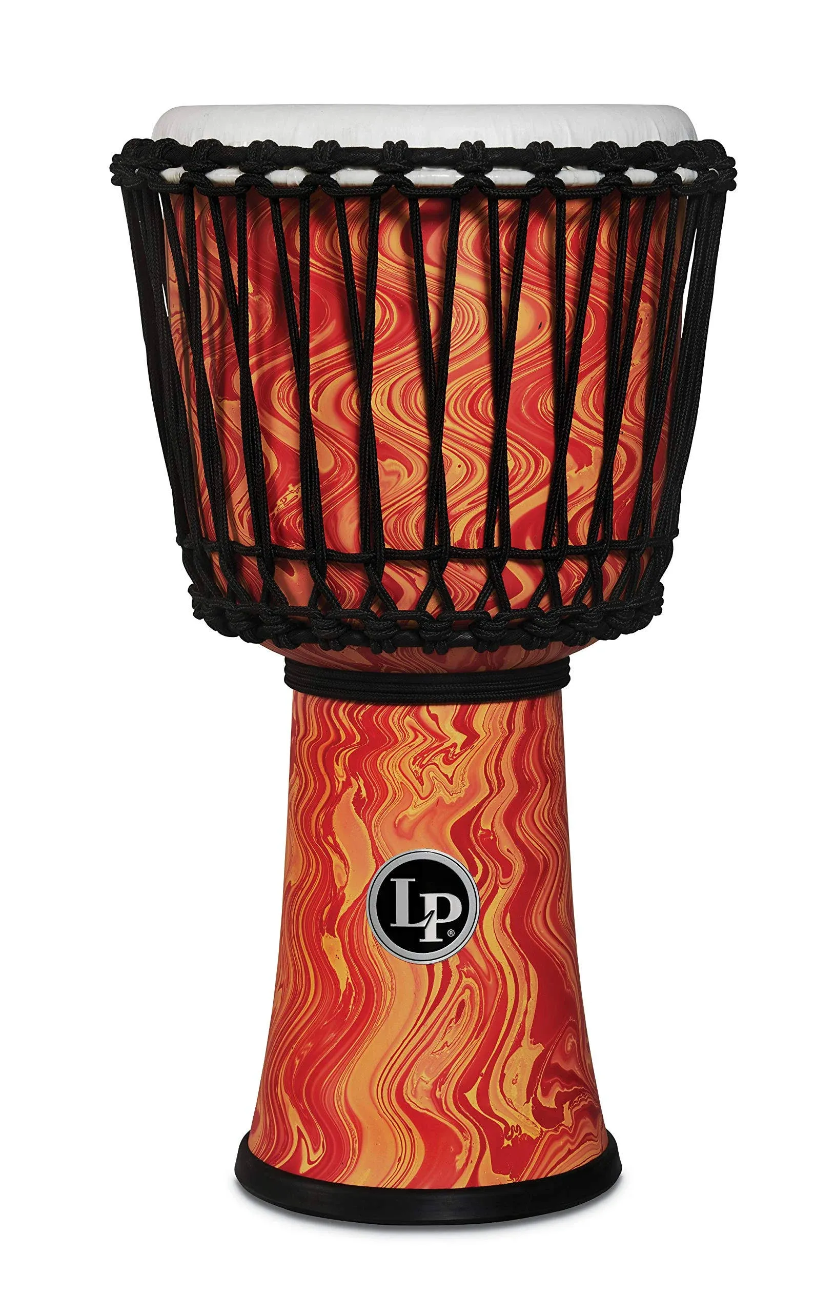 Lp 10 In. Rope Tuned Circle Djembe With Perfect-Pitch Head, Orange Marble