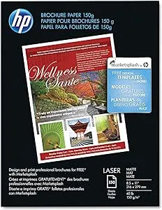 HP Enhanced Business Glossy Brochure Paper, 8.5-inch x 11-inch, 150 Sheets/Pack (Q6611A)