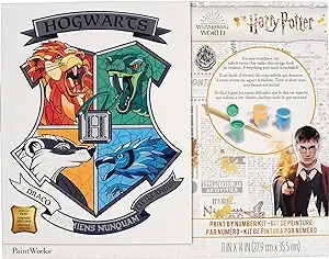 Dimensions PaintWorks Hogwarts Harry Potter Paint by Number Kit for Adults and Kids, Finished Project 11" x 14", Multicolor 15 Piece