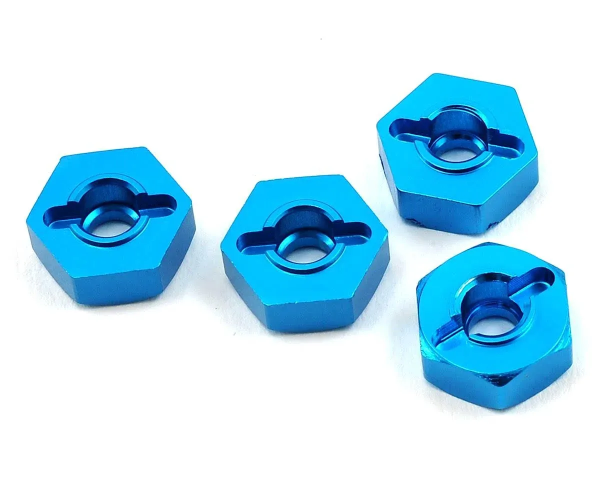 Redcat Aluminum Hex Wheel Hubs (4-Pack / 12mm / Blue)