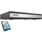 ZOSI 1080p HD H.265+ 16 Channel CCTV DVR Recorder for Security Camera, Hybrid 4-