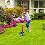 Toyvelt T-Ball Set for Toddlers with 6 Balls, Kids Baseball Tee Game