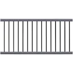 NewTechWood - UltraShield Hemispheres 36 in. x 3 in. x 6 ft. Westminster Gray Composite Railing Kit