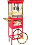 Nostalgia NKPCONCRT10RD Concession Popcorn Cart - Red