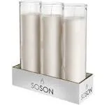 2X8 Inch White Devotional Candles in Glass Jar - 3 Pack - 90 Hours – Prayer Cand