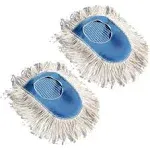 Nine Forty Industrial Strength Ultimate Cotton Floor Dust Mop Wedge Refill | Commercial Cleaner Mop Head Replacement - 2 Pack