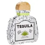 Sparkle and Bash Tequila Pinata for Bachelor Party Decorations, Table Centerpiece, Photo Prop (Small, 16.5 x 13 x 3 Inches)