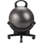 Gaiam Ultimate Balance Ball Chair (Standard or Swivel Base Option) - Premium Exercise Stability Yoga Ball Ergonomic Chair for Home and Office Desk - 52cm Anti-Burst Ball, Air Pump, Exercise Guide