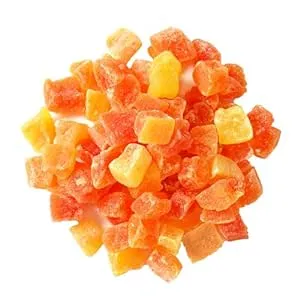 Anna and Sarah Dried Tropical Fruit Trio Diced Pineapple-Diced Mango-Diced Papaya In Resealable Bag, 16 oz