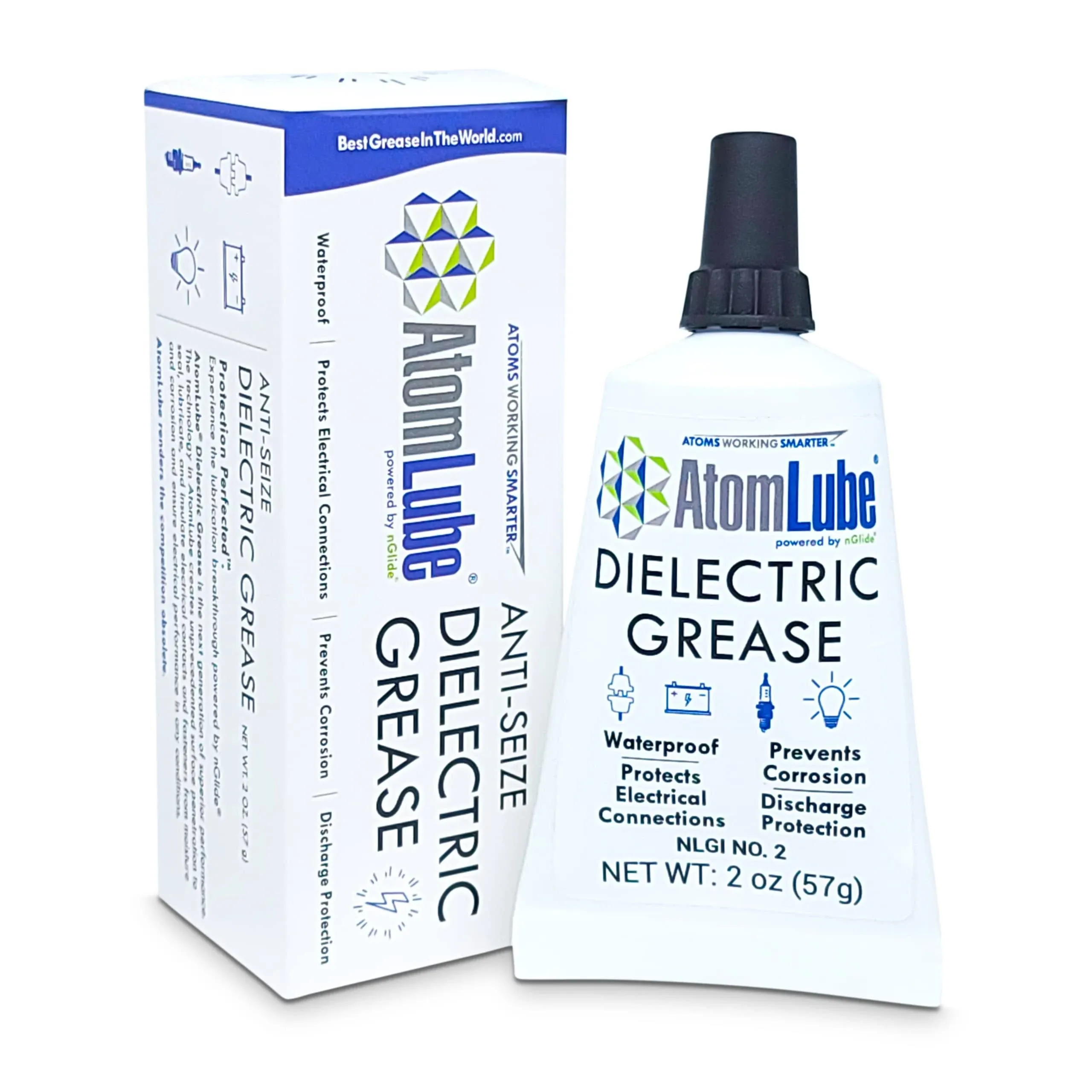 Dielectric Grease, 2 Oz. Tube | Waterproof Dielectric Silicone Grease for Electrical Connectors, Switches, and Sensors | Safe High Temp Grease & Multipurpose Electric Grease