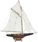 SAILINGSTORY Wooden Sailboat Model Ship Sailboat Decor Yacht Model America&#039;s ...