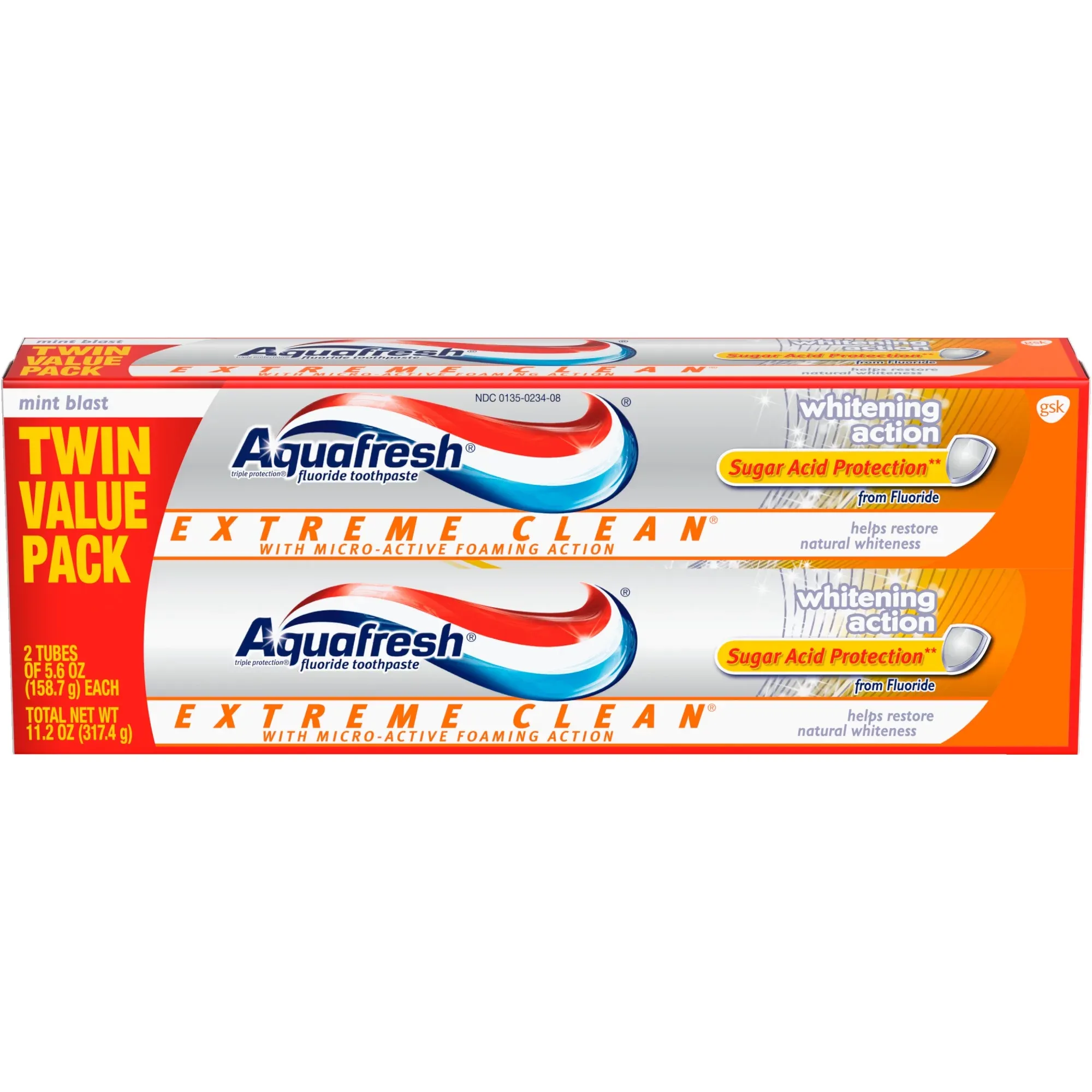 Aquafresh Extreme Clean Whitening Action Fluoride Toothpaste