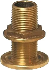 Groco Thru-Hull Fitting with Nut, 1-1/2" NPS, Bronze