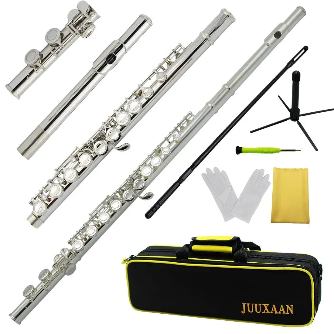 JUUXAAN Flute opening and closing hole C16 hole e key beginners play flute in...