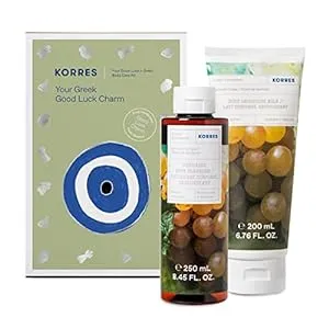 Korres | Greek Nature Santorini Grape Shower Gel & Body Milk Set