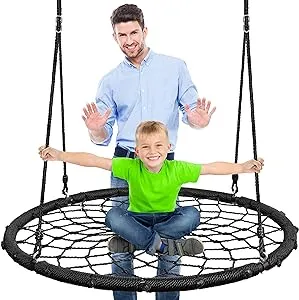 Serenelife SLSWNG200 Indoor/Outdoor Hanging Rope Swinging Seat Spinner