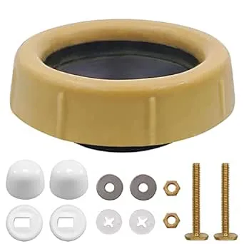 Extra Thick Toilet Wax Ring Kit for Toilet, Toilet Bowl Gasket with Flange and Solid Brass Bolts, Wax Ring for Toilet Seal for 3-Inch or 4-Inch Waste Lines