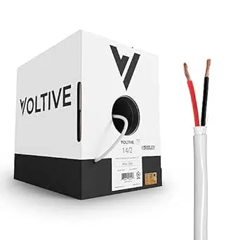 Voltive 14/2 Speaker Wire - CL3 - In-Wall & Direct Burial - OFC - 500ft - White