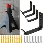 6 Ton Jack Stands Wall Mount Organizer Heavy Duty Stainless Steel Holder Hook...