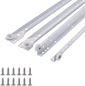 12 in. White Coated Steel Euro Bottom Mount Drawer Slides