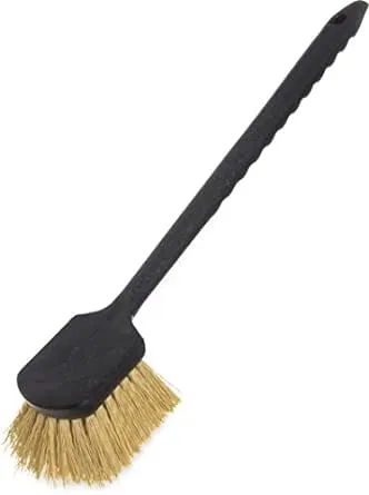 SPARTA 36505L00 Plastic Utility Brush, Scrub Brush With Long Handle For Kitchen, Restaurant, Home , 20 Inches, Black