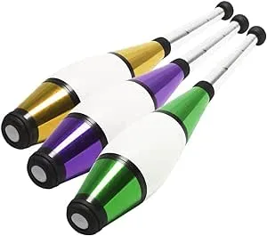 Zeekio Pegasus Juggling Club Purple Green Gold Set of 3