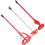 TCP Global Set of 3 Paint, Epoxy Resin, Mud and Cement Mixer Blades - Power Drill Stirring Tools - 14" Ribbon Mixing Paddles