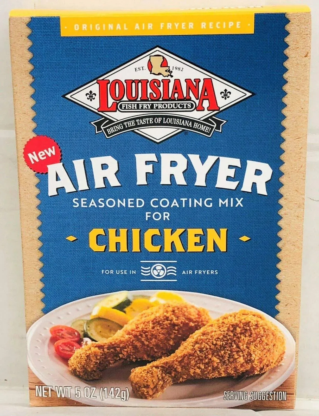 Louisiana Fish Fry Products Air Fryer Seasoned Coating Mix, Chicken - 5 oz