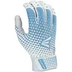 Easton Ghost NX Fastpitch Batting Gloves, White/Carolina Blue / M