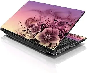 17.3&#034; 18&#034; 19&#034; Laptop Notebook Skin Sticker Protective Decal Pink Flower L-A102