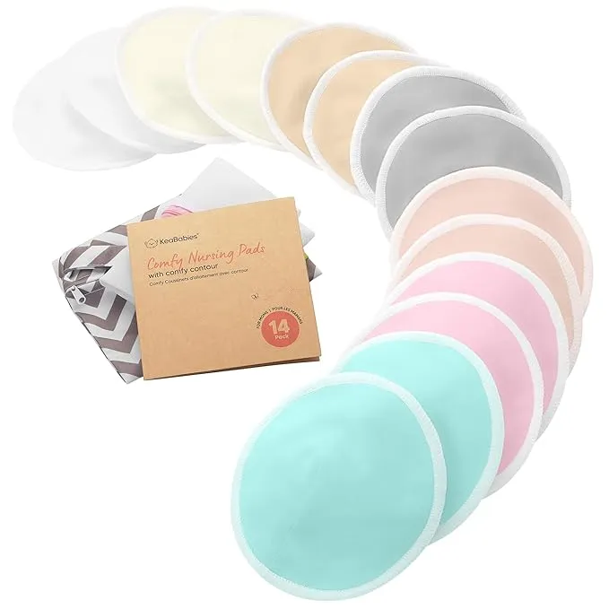 Organic Nursing Breast Pads-Breast Pads for Breastfeeding Reusable Nipple Pads