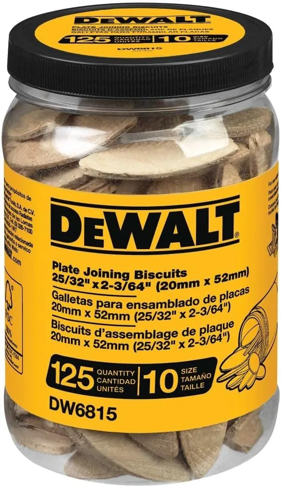 DeWalt DW6815 Size 10 Plate Joining Biscuits (125 Count)