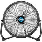 Tornado 12 Inch High Velocity Metal Floor Fan, 3-Speed Powerful Cooling for Industrial, Commercial, and Home Spaces, 120°Tilt, 6.0 FT Cord - UL safety Listed, Black