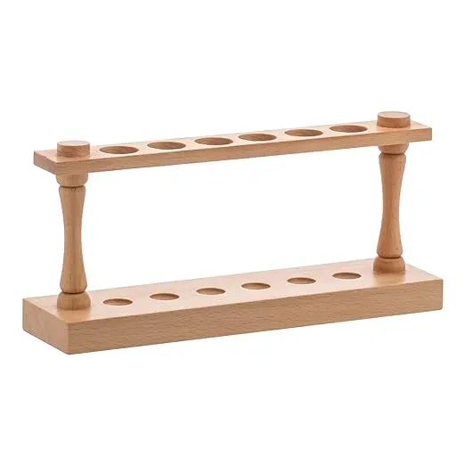 Test Tube Rack - Holds 6 x 22mm Tubes - Hardwood