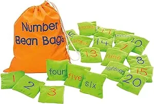 Educational Insights Number Beanbags, Learn Numbers, Toddler Learning Toy, Preschool Kindergarten Classroom Must Haves, Set of 20 Beanbags, Ages 3+