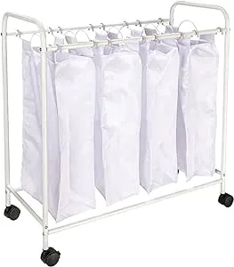 Household Essentials Rolling Quad Laundry Sorter