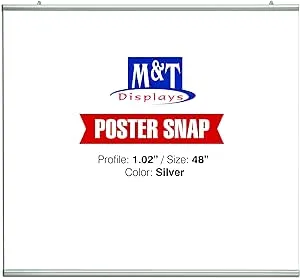 48" Poster Snap & Hanger Set 1.02 inch - Silver Aluminum Profile