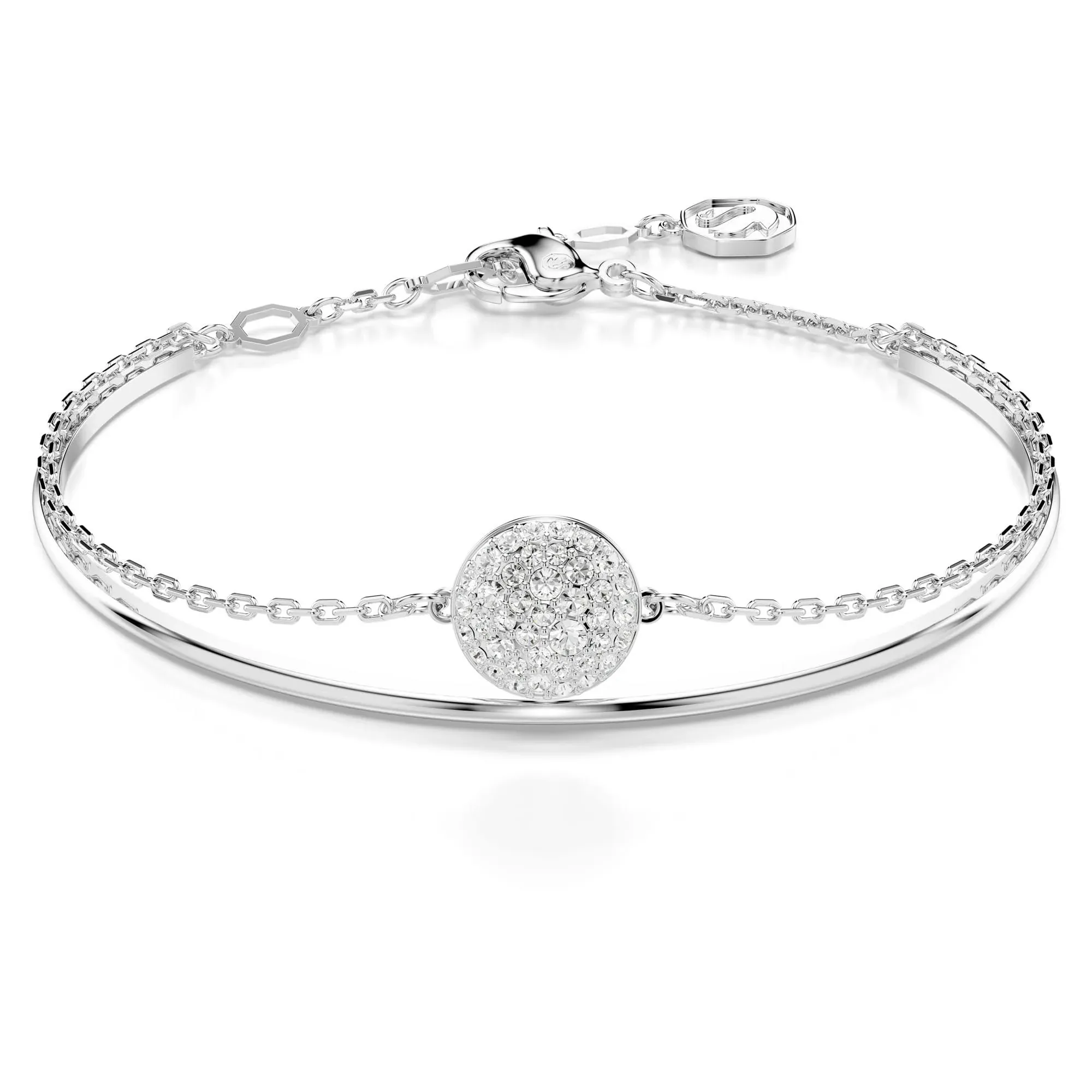 Swarovski Meteora White, Rose Gold-Tone Plated Bangle