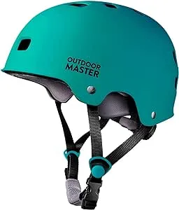 OutdoorMaster Skateboard Cycling Helmet - Two Removable Liners Ventilation Multi-Sport Scooter Roller Skate Inline Skating Rollerblading for Kids, Youth & Adults