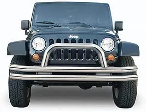 Rampage 1976-1983 Jeep CJ5 Double Tube Bumper Front - Stainless