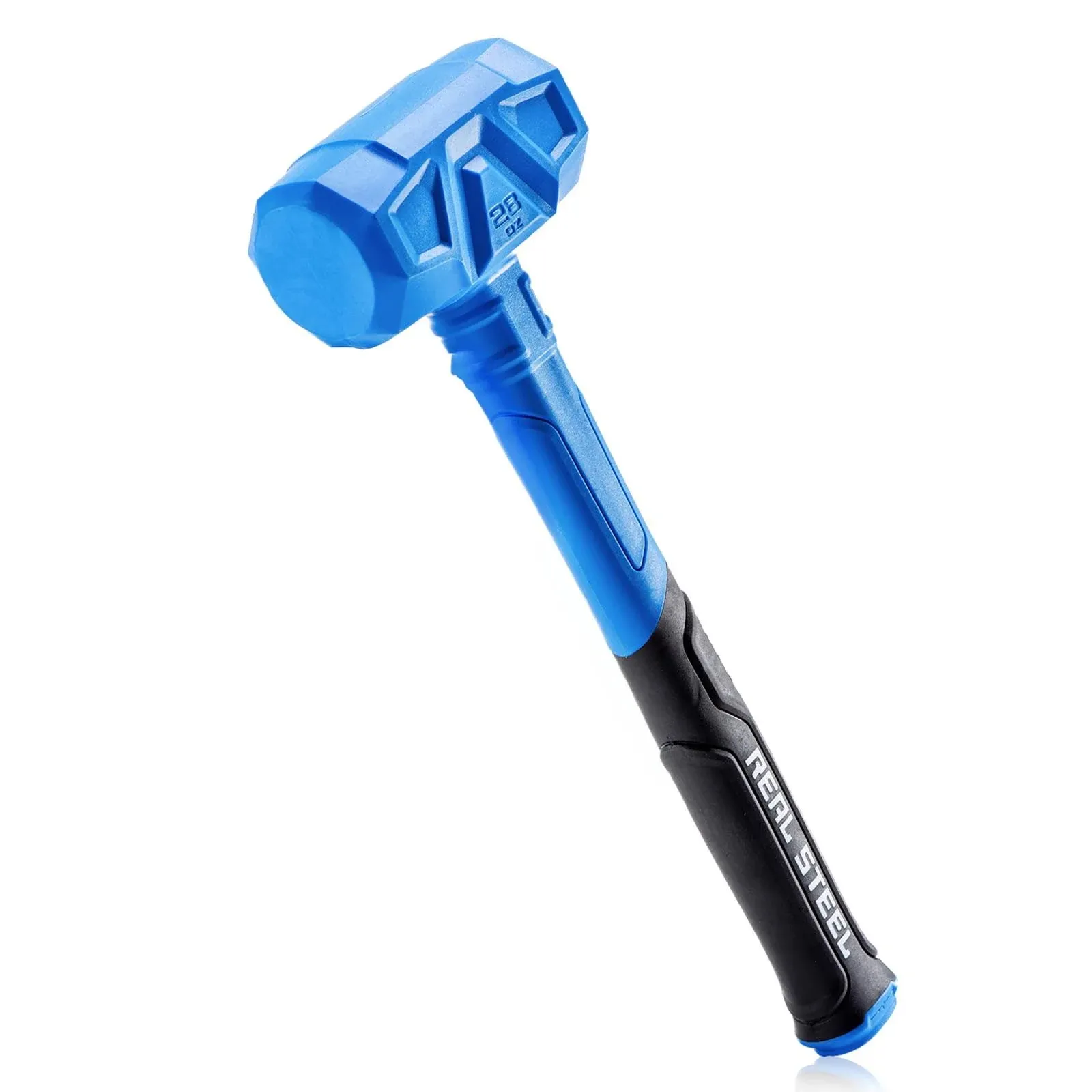 REAL Steel Dead Blow Hammer with Carbon Steel Core Handle Non-Marring and Sparking Resistant Rubber Mallet