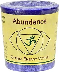 Aloha Bay Chakra Votive Candle - Abundance - Case of 12-2 oz