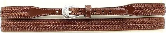 M&F Western Hatband Mens Laced Braid 3/4" 3/8" Redwood Brown 02776